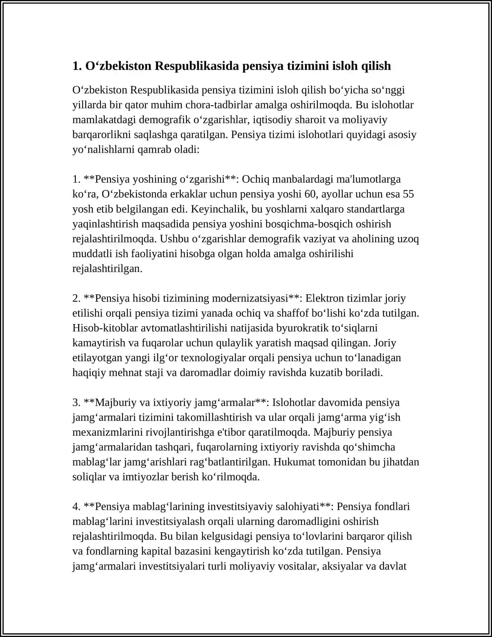 O‘ZBEKISTON RESPUBLIKASI OLIY TA’LIM FAN VA INNOVATSIYA VAZIRLIGI URGANCH DAVLAT UNIVERSITETI IJTIMOIY IQTISODIY FANLAR FAKULTETI 4