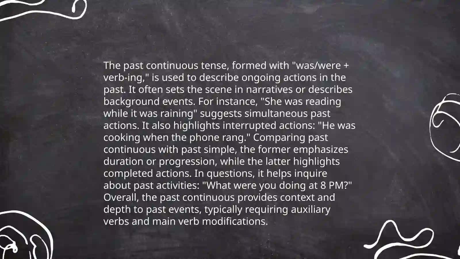 Past Continuous Tense Structure 4