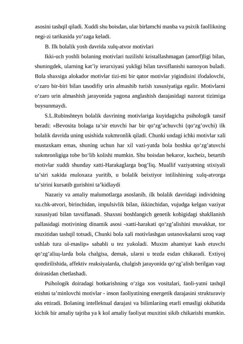 5-MA’RUZA. XULQ-ATVOR VA FAOLIYAT MOTIVATSIYALARI 4