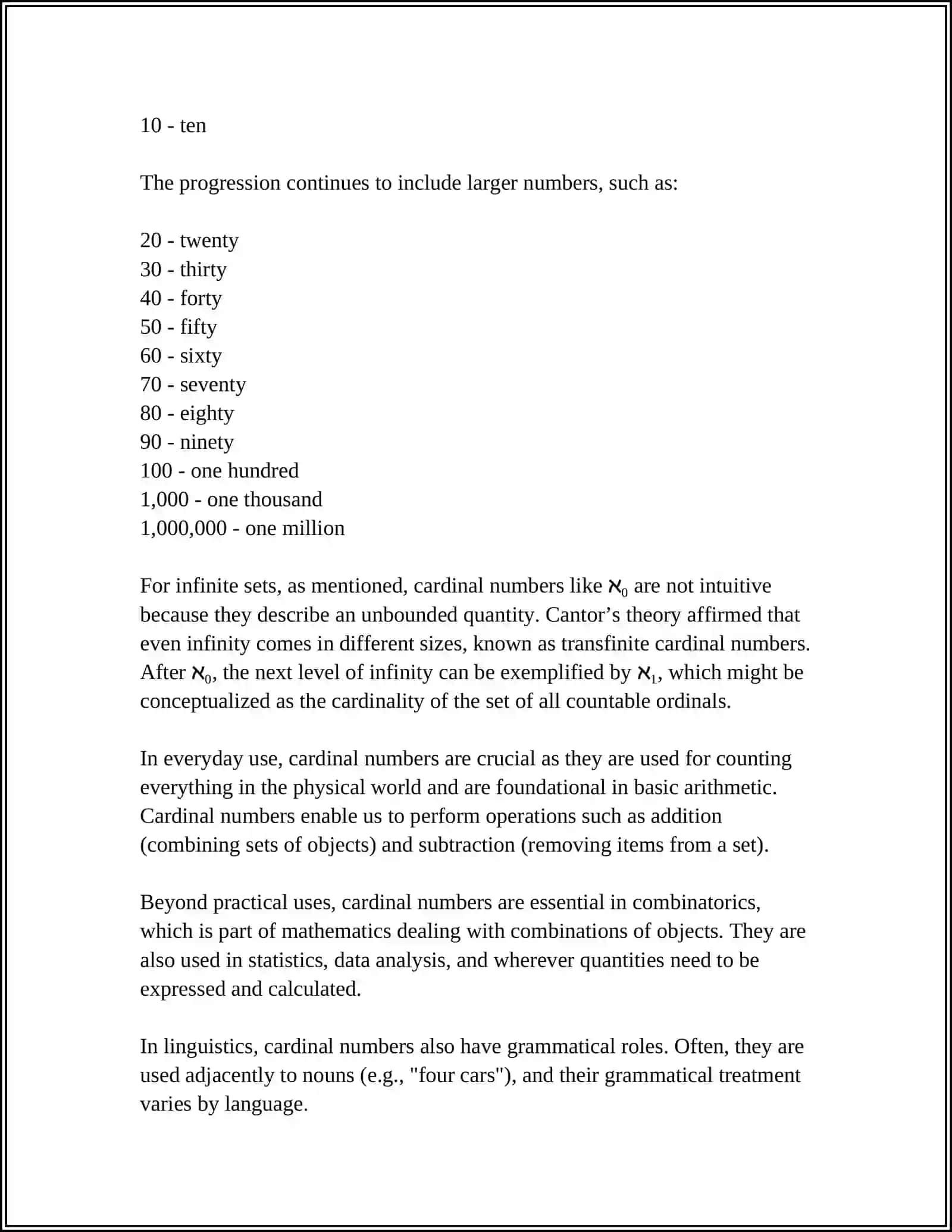 THE NUMERALS IN GRAMMAR 4