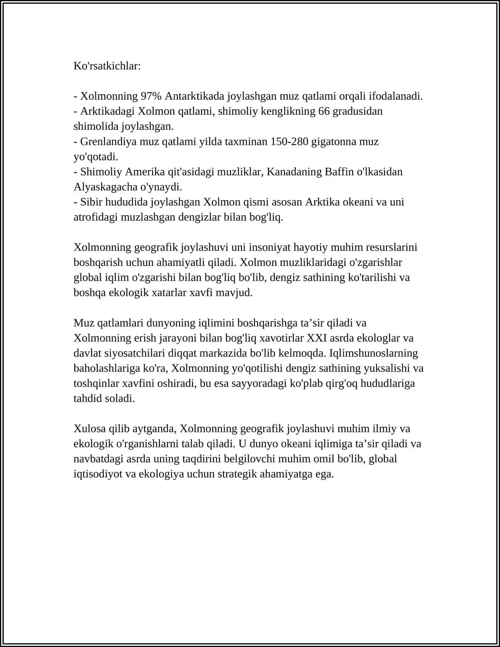 Xolmon haqida umumiy malumot 4