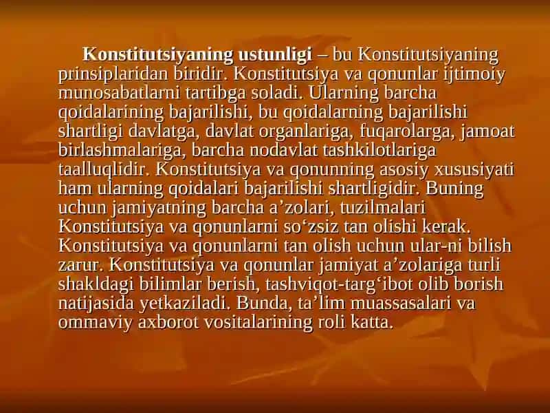 Konstitutsiya va qonunlarning ustunligi 4