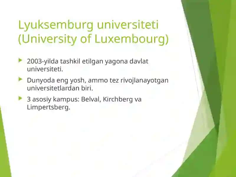 Lyuksemburgda o‘qish va mashhur universitetlar 4