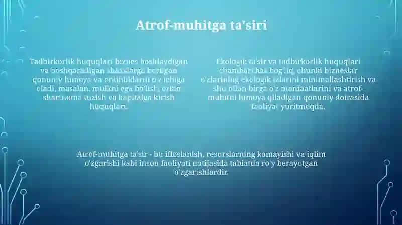 Tadbirkorlik huquqlari 4