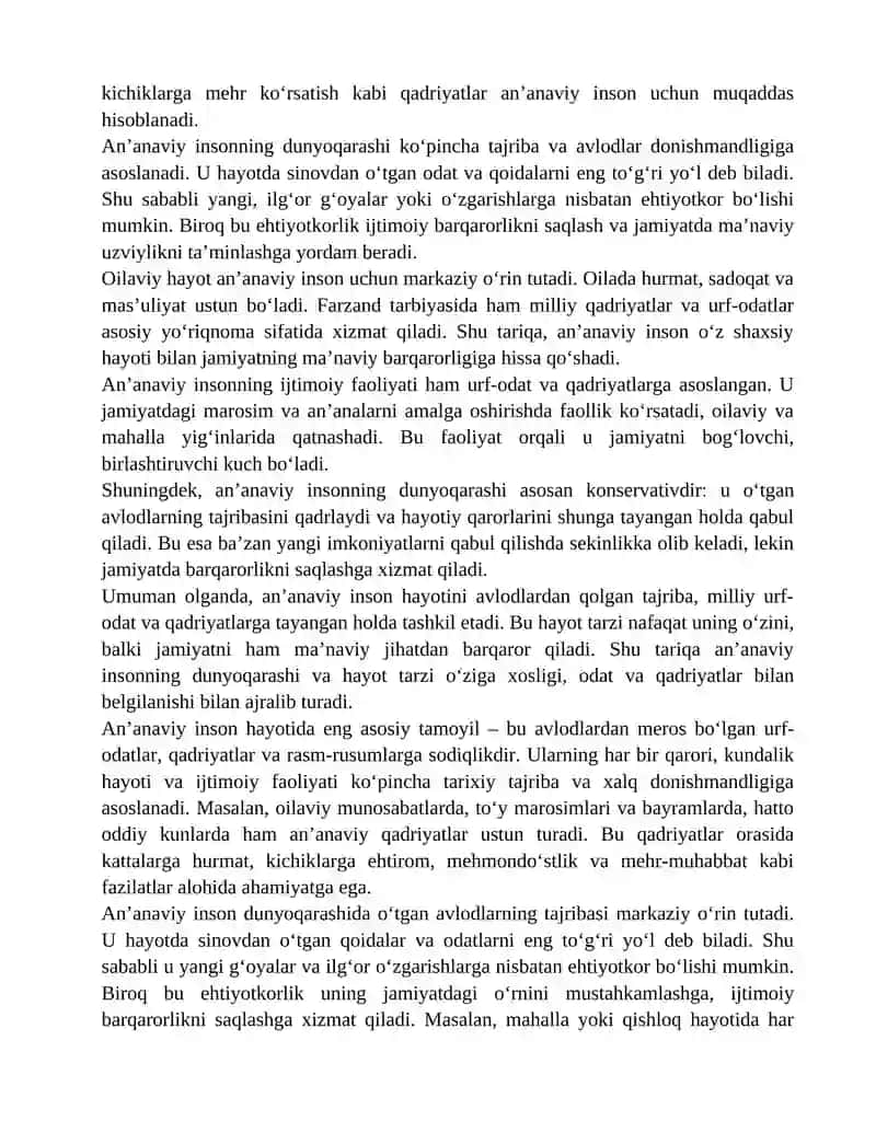 An’anaviy va diniy insonni qiyosiy tavsifi 4