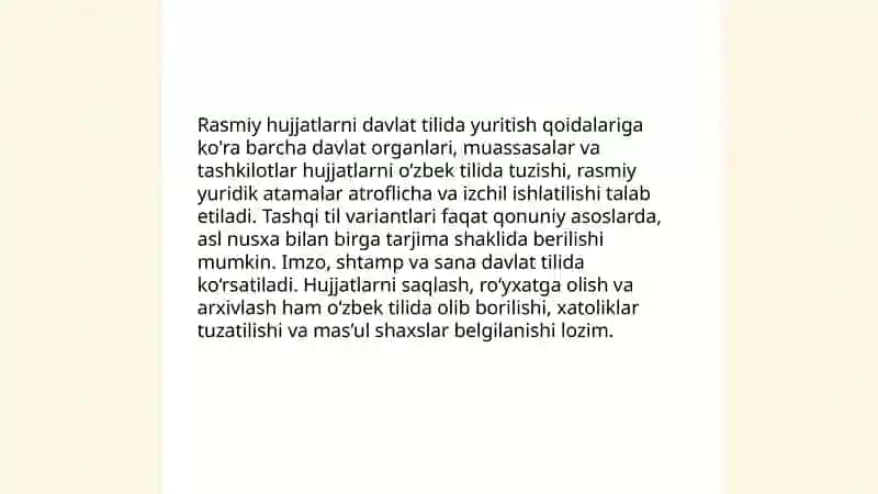 Davlat tilida ish yuritish 4