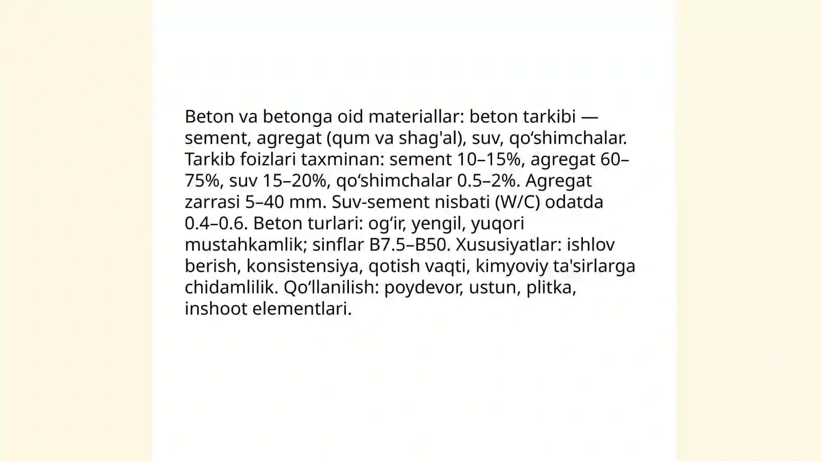 Qurilish materiallari mavzusi 4