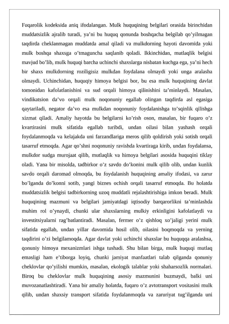 Mulk huquqi va boshqa ashyoviy huquqlarni himoya qilish 4