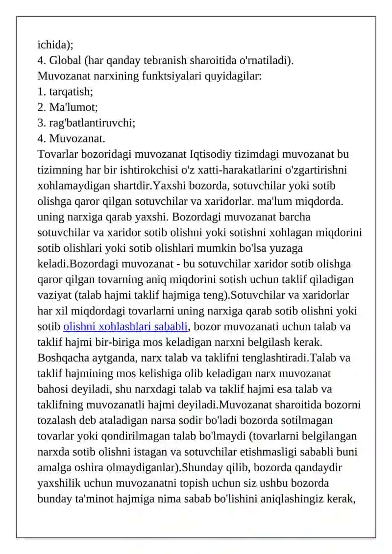 Bozor muvozanati va uning ahmiyati 4