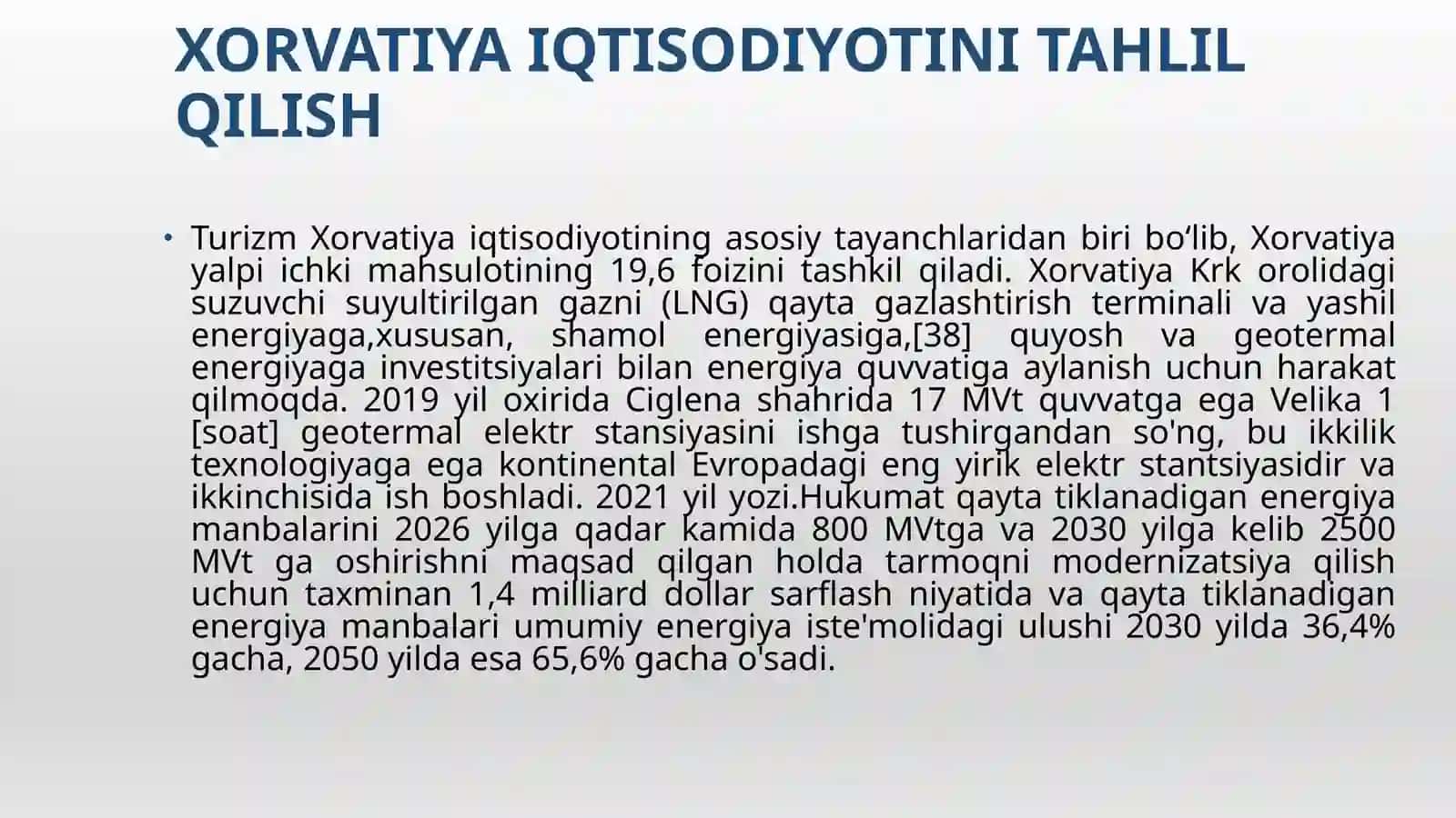Xorvatiya Iqtisodiyotini tahlil qilish 4