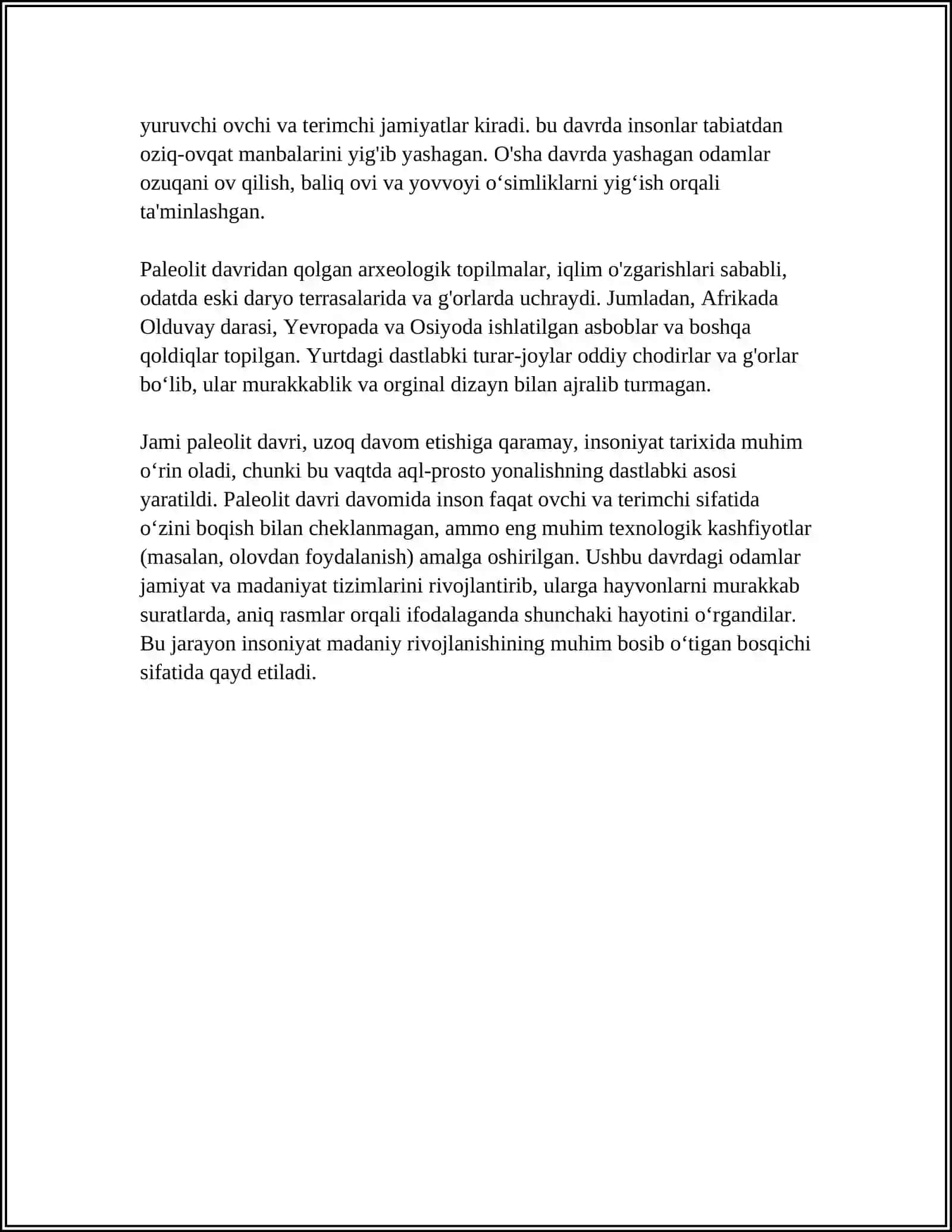 PALIOLIT DAVRI VA UNING BOSQICHLARI 4