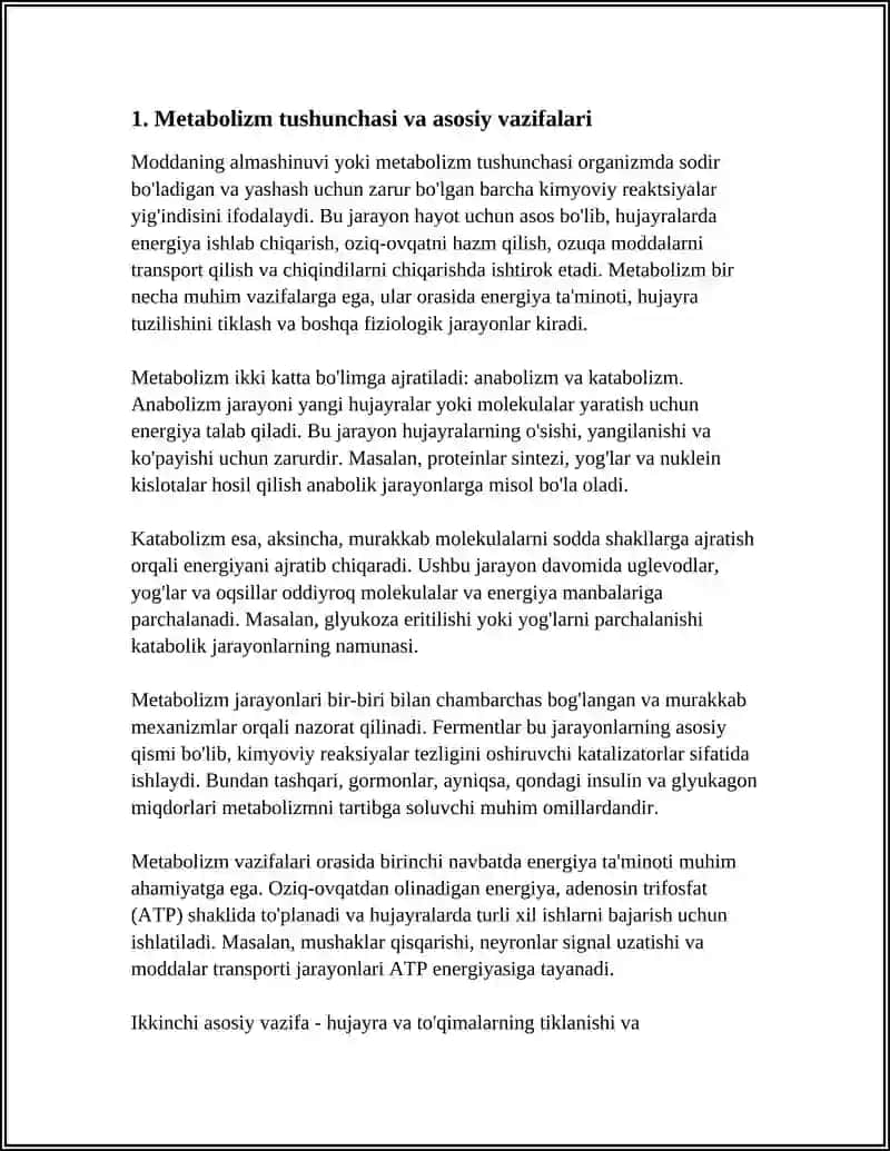 METABOLIZM JARAYONI VA UNING AHAMIYATI 4