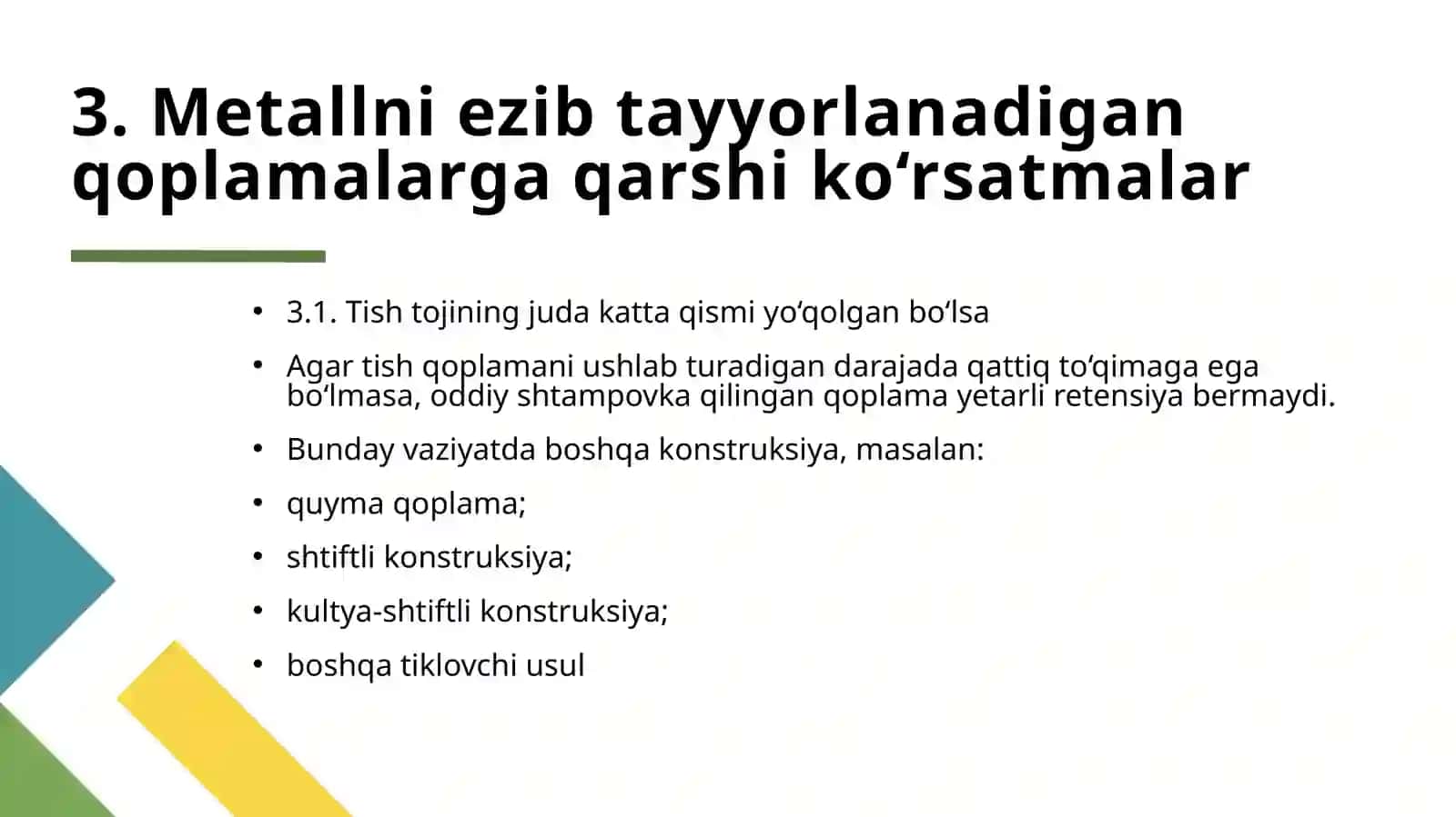 Metallni ezib tayyorlanadigan qoplamalar 4