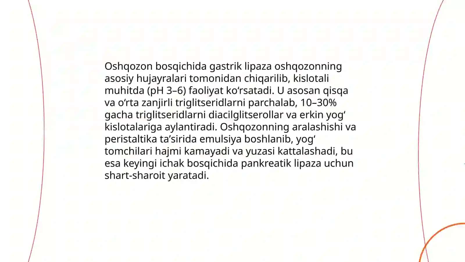 Yog‘larning hazmlanishi. Yog‘ hazm bo‘lish bosqichlari 4