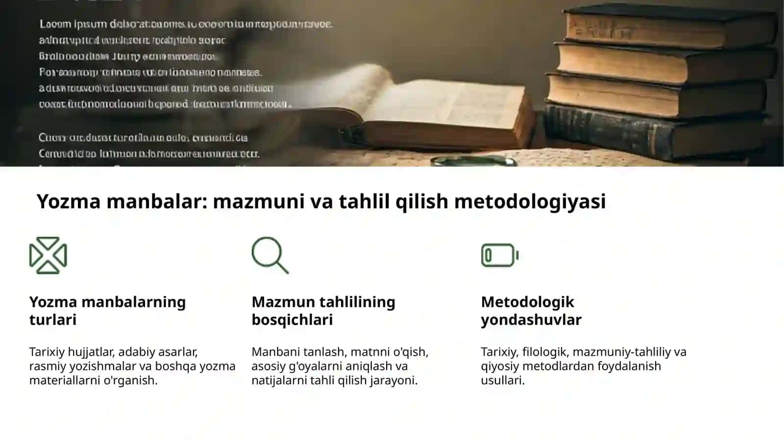 Arxiv va yozma manbalar: o`lkasshunoslik asosi 4