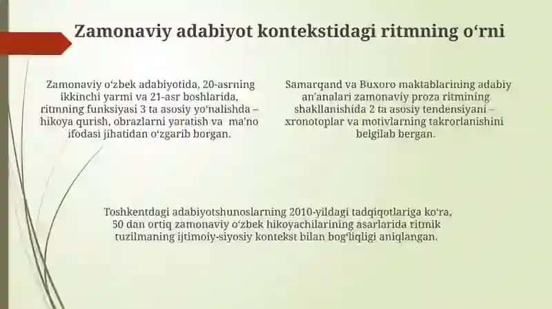 To'g'ay Murod qissalarida ritmning o'ziga xosligi 4
