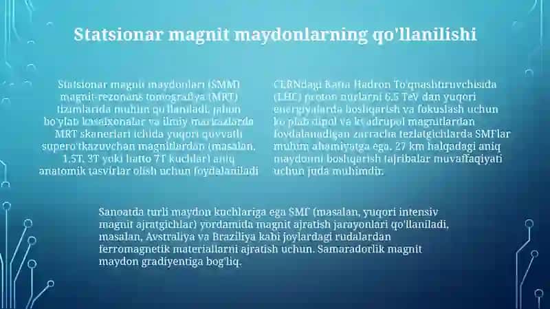 Statsionar tokning magnit maydoni 4