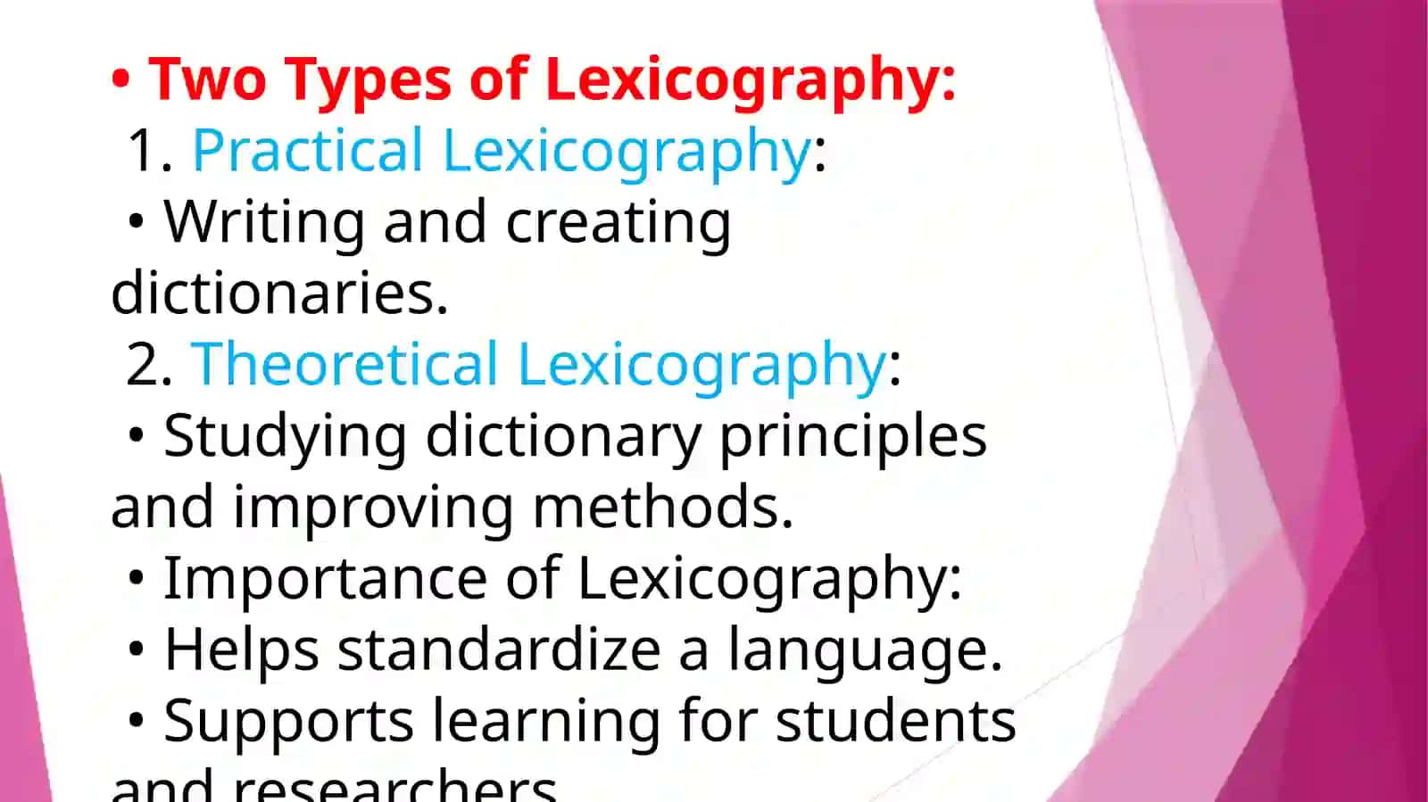 Lexicography as a Branch of Lexicology and Types of Dictionaries 4