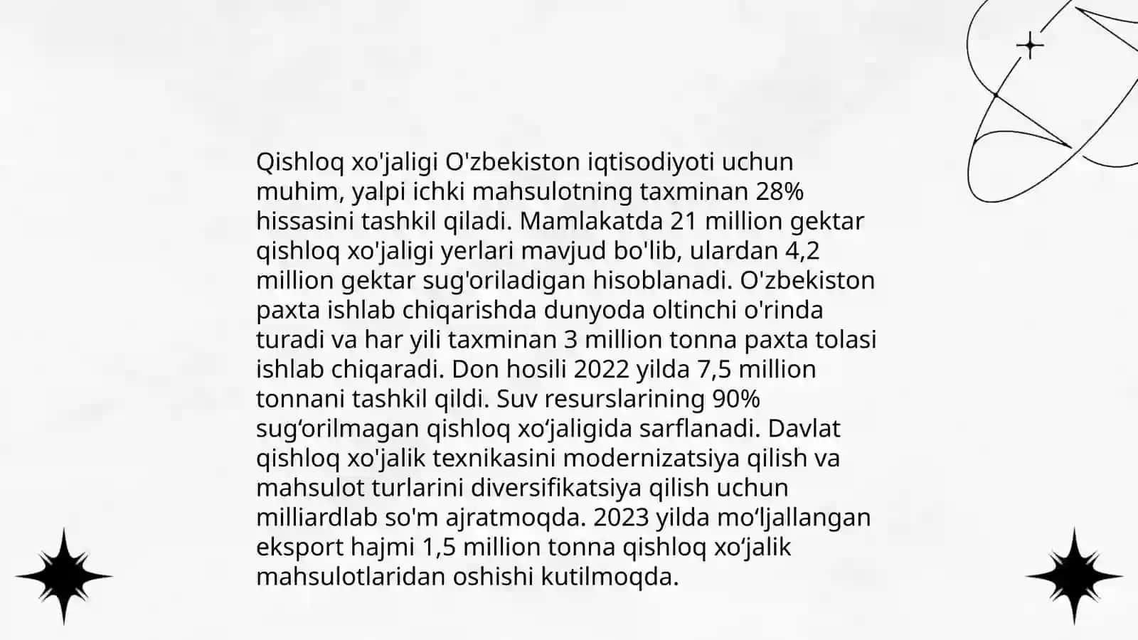 O'zbekiston iqtisodiyoti tarkibi 4