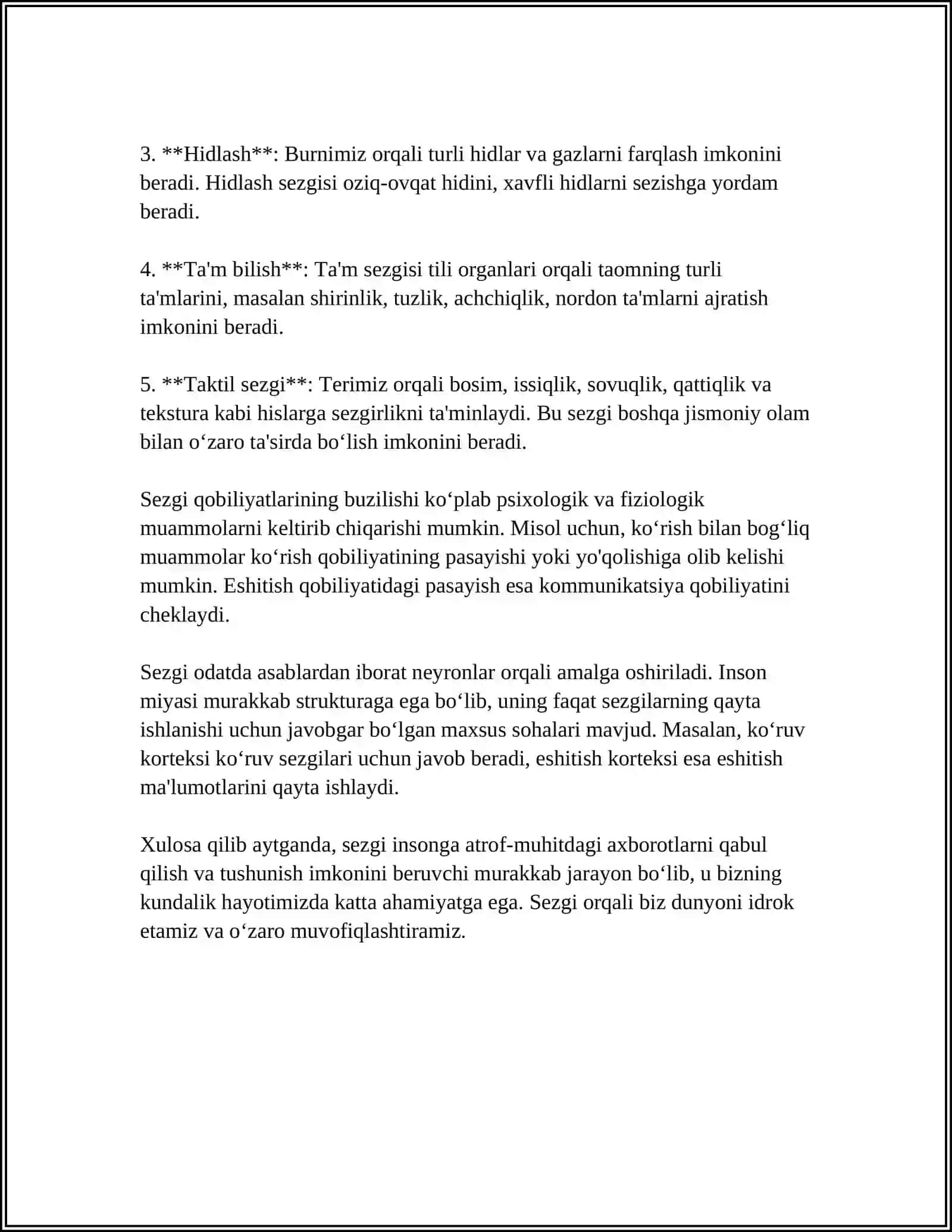 SEZGI MAVZUSI HAQIDA REFERAT 4