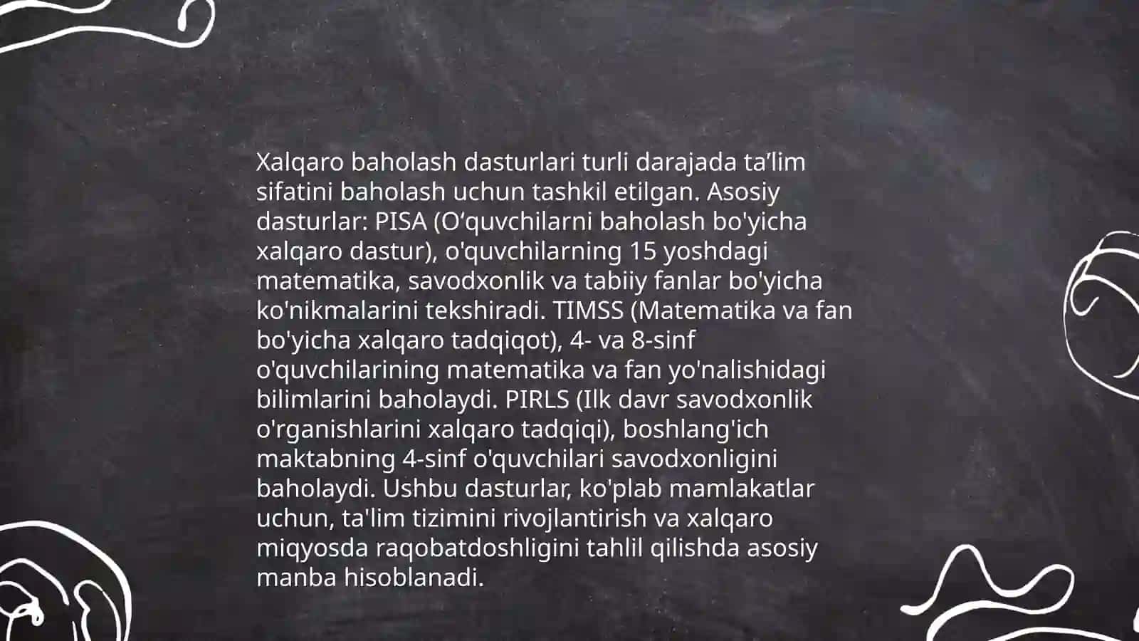 Xalqaro baholash dasturlari 4