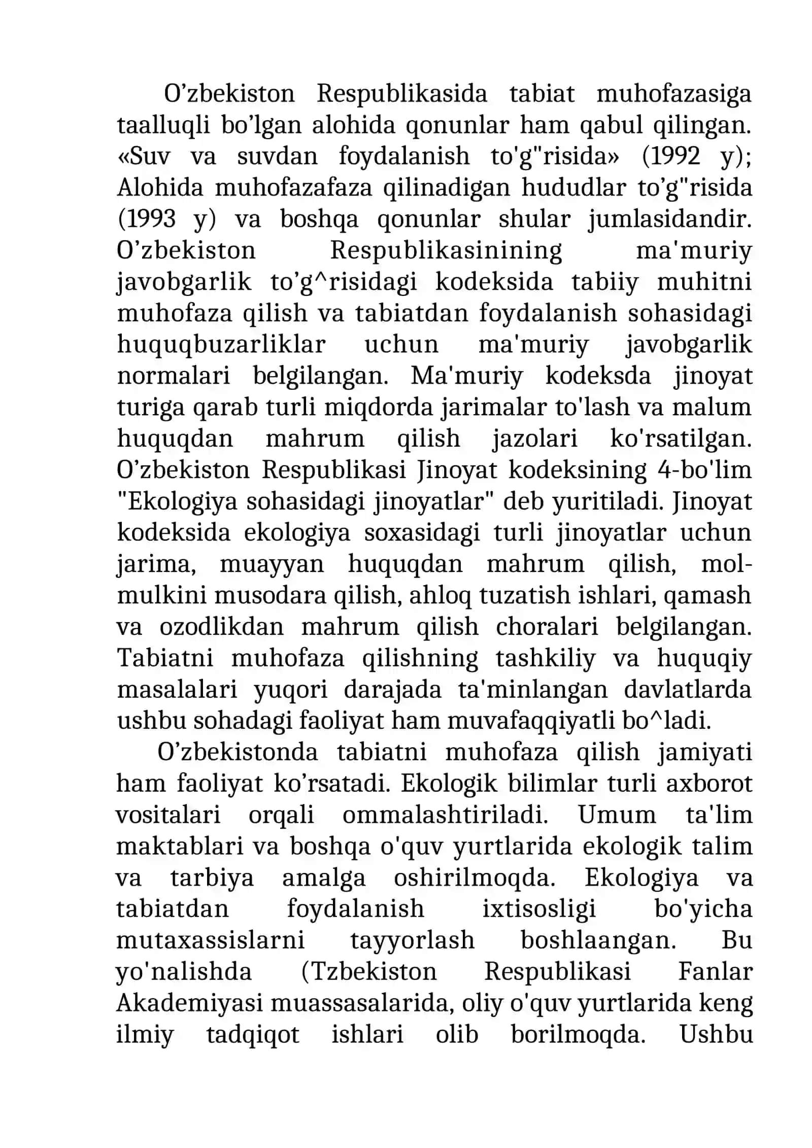 Tabiatni muhofaza qilish 4