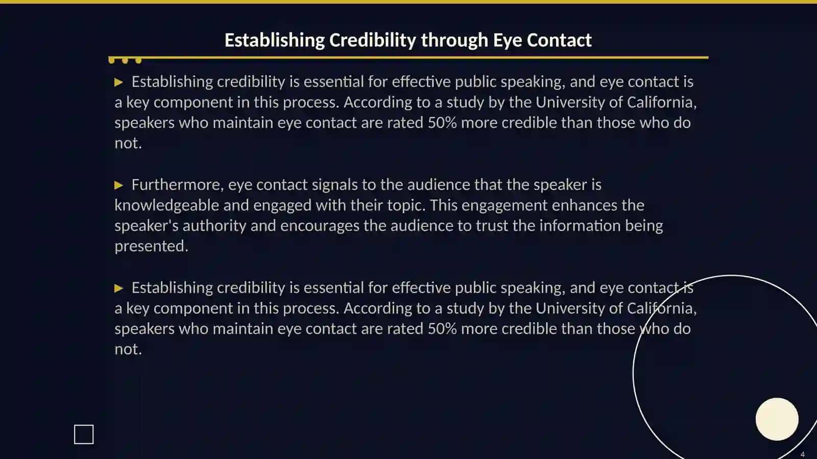 Importance of eye contact in public speaking 4