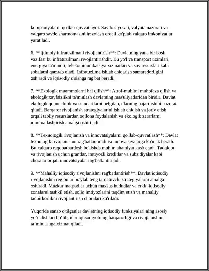 DAVLATNING IQTISODIY ROʻLI 4
