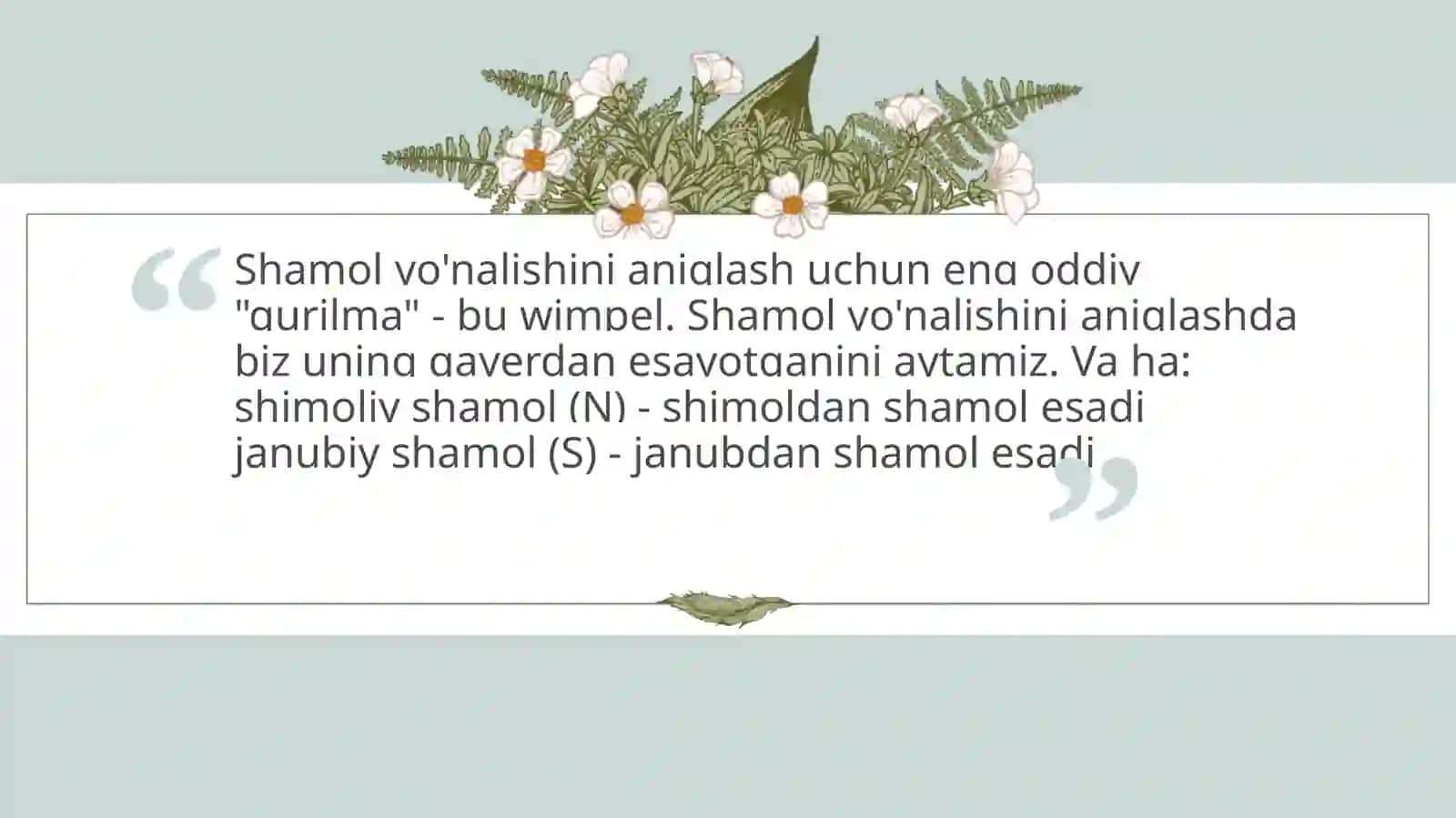 Shamollar, uning turlari, mahalliy va sayyoraviy shamollar 4