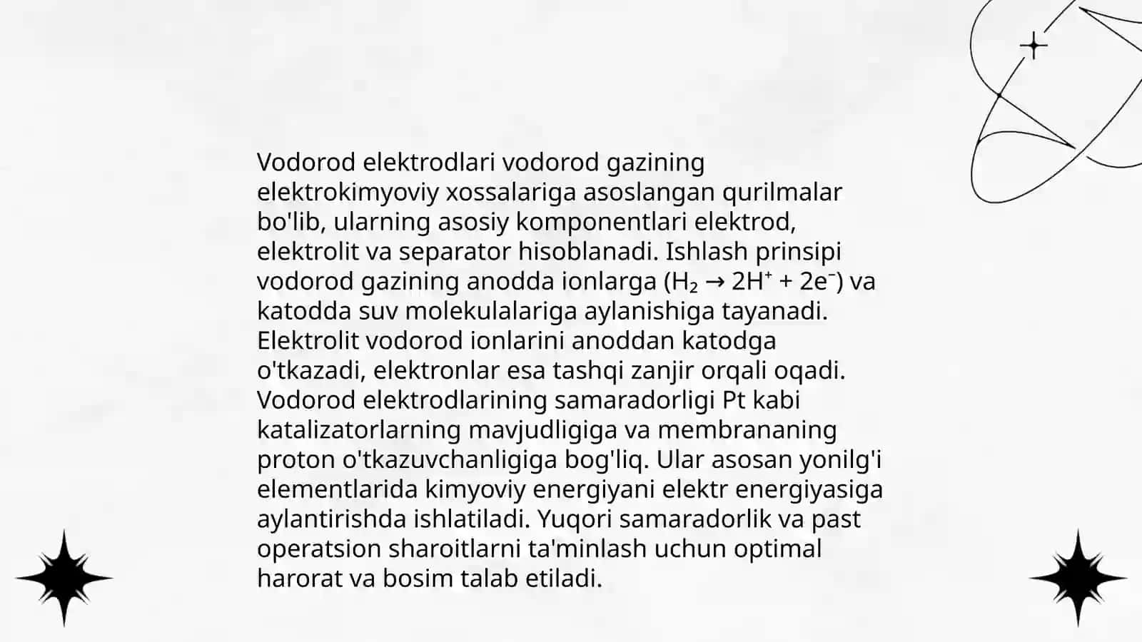 Vodorod elektrodi. Galvanik element haqida tushuncha. Oʻta kuchlanish 4