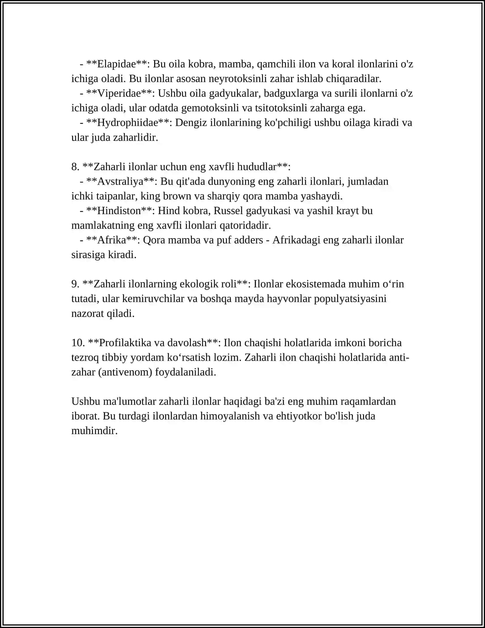 ZAHARLI HAYVONLAR 4