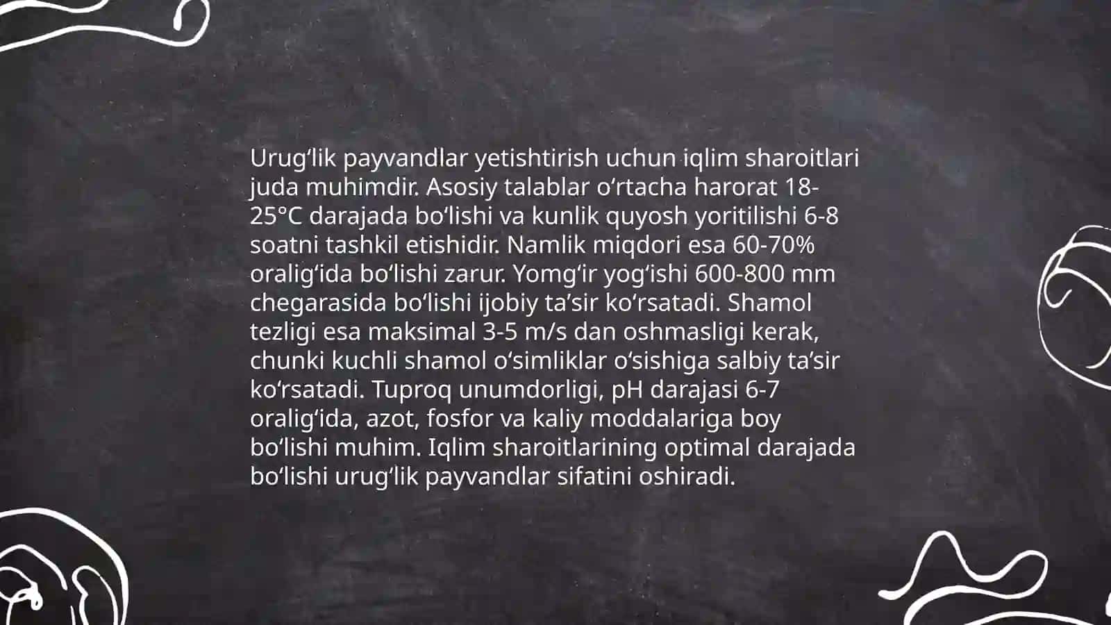 Urugʻlik payvantaglarni yetishtirish 4