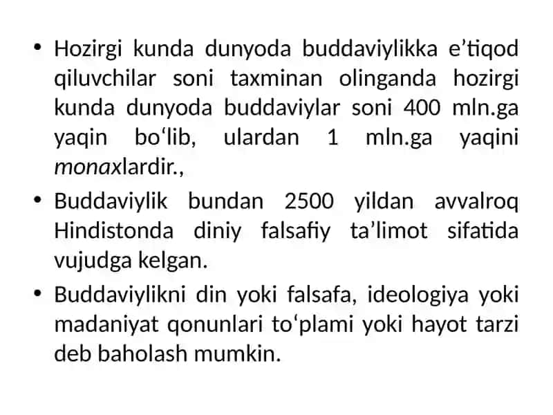 BUDDAVIYLIK VA XRISTIANDINI TARIXI VA FALSAFASI 4