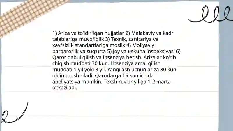 Litsenziyalash sohasidagi davlat siyosati 4