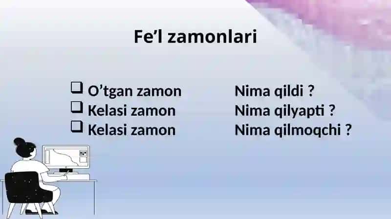 Fe’lso’z turkumi 4