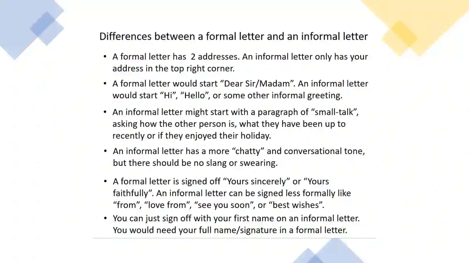 Non-official letters 4