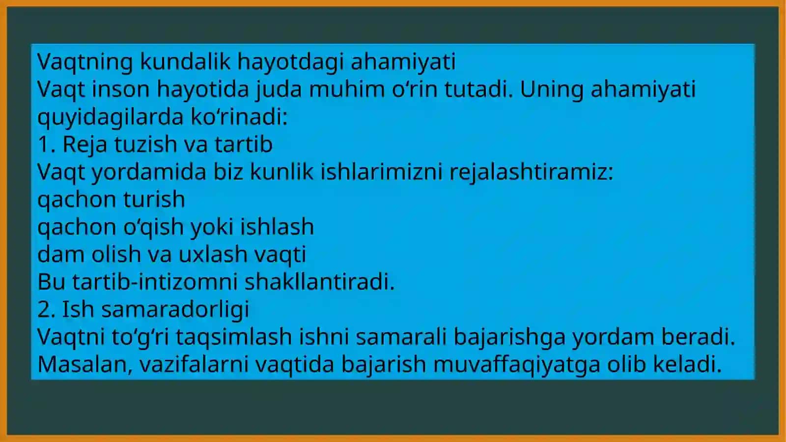 maktablarda Vaqt oʻlchov birliklarini oʻrgatish 4