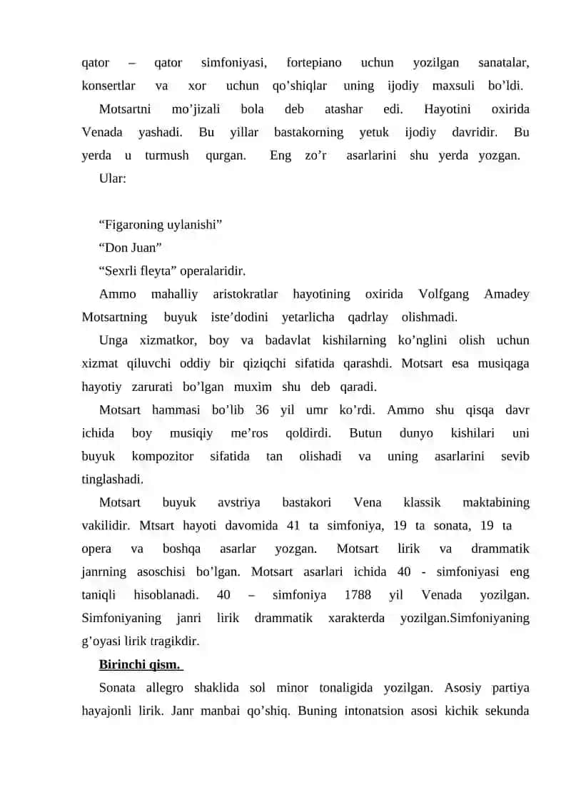 VOLFGANG AMADEY MOTSART ХАYOTI VА IJODI 4