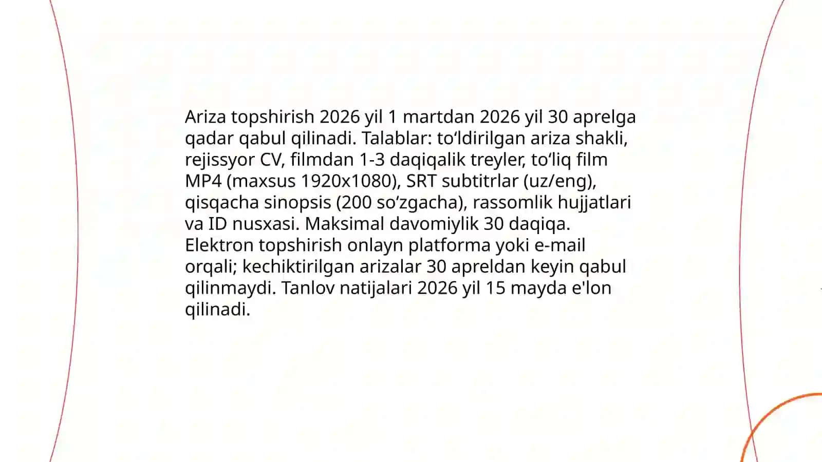 Young filmmakers competition Shonazarova Zilola 4