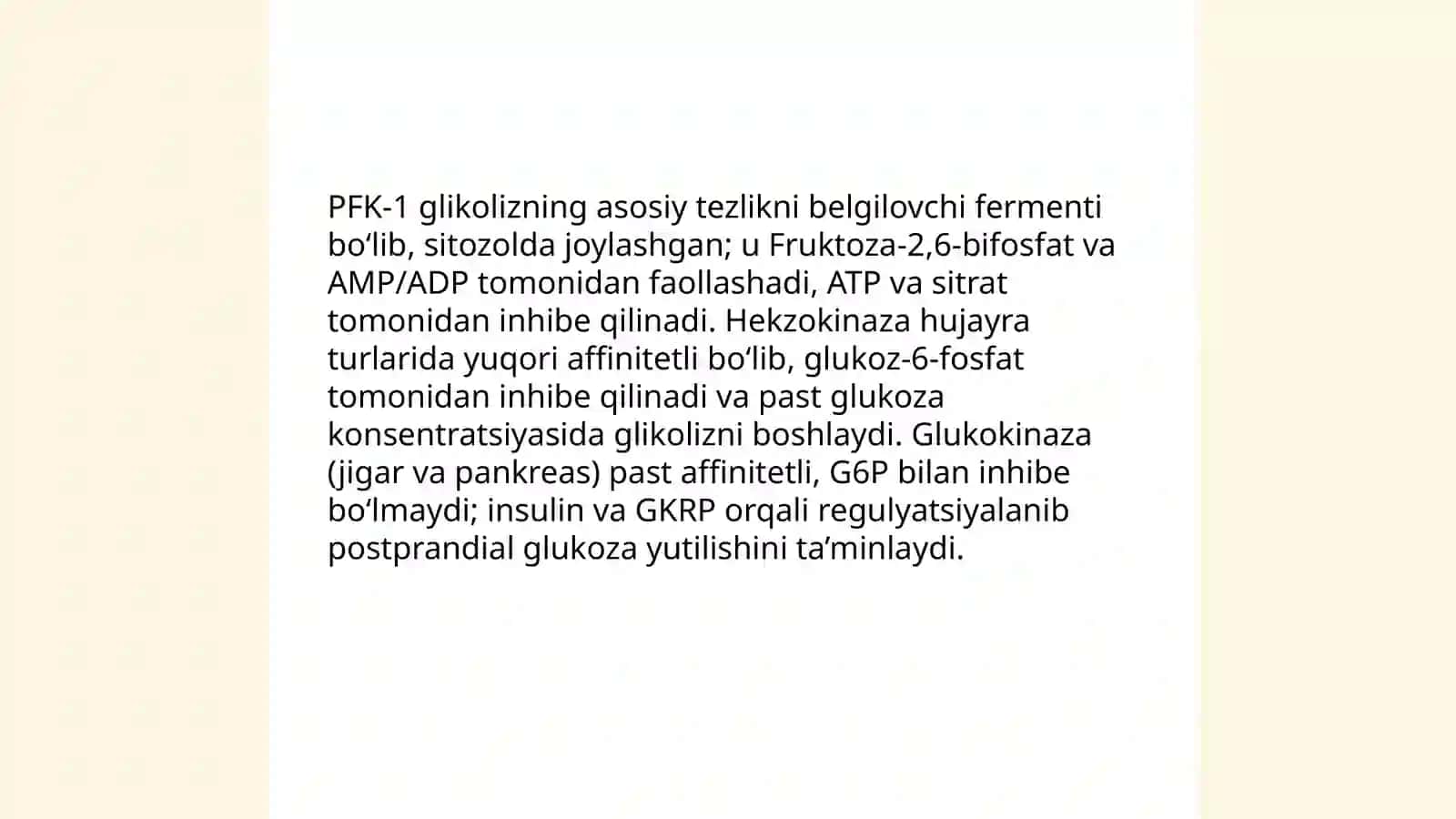 Glukoza katabolizmi va glyukogeogenez Pentozafosfat yo'lining ahamiyati 4