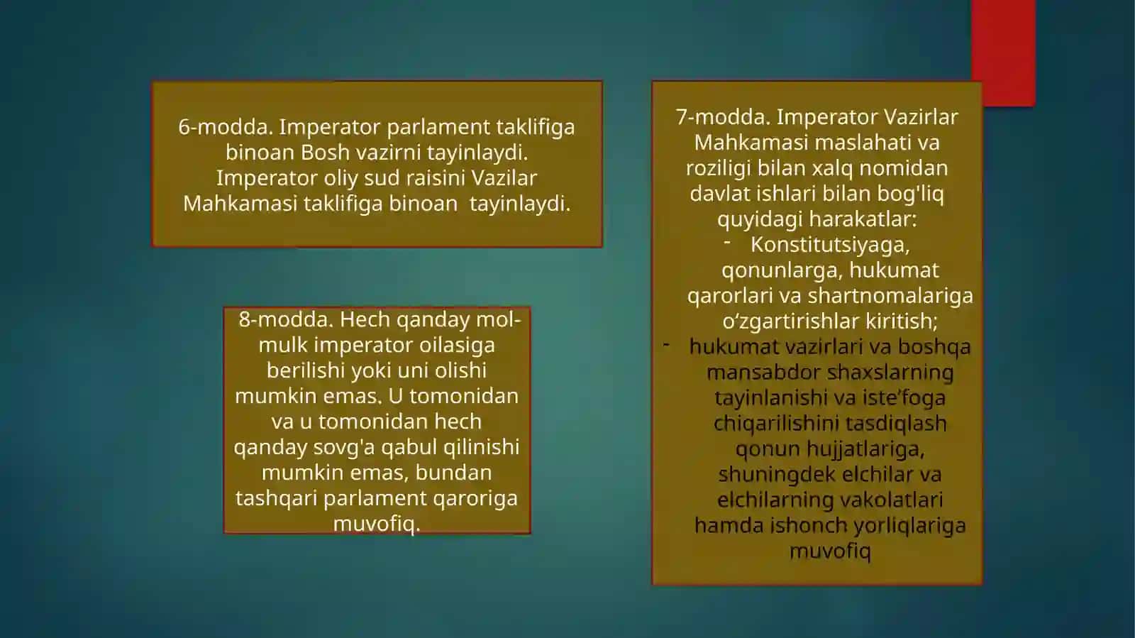 YAPONIYA DAVLATI KONSTITUTSIYASI 4