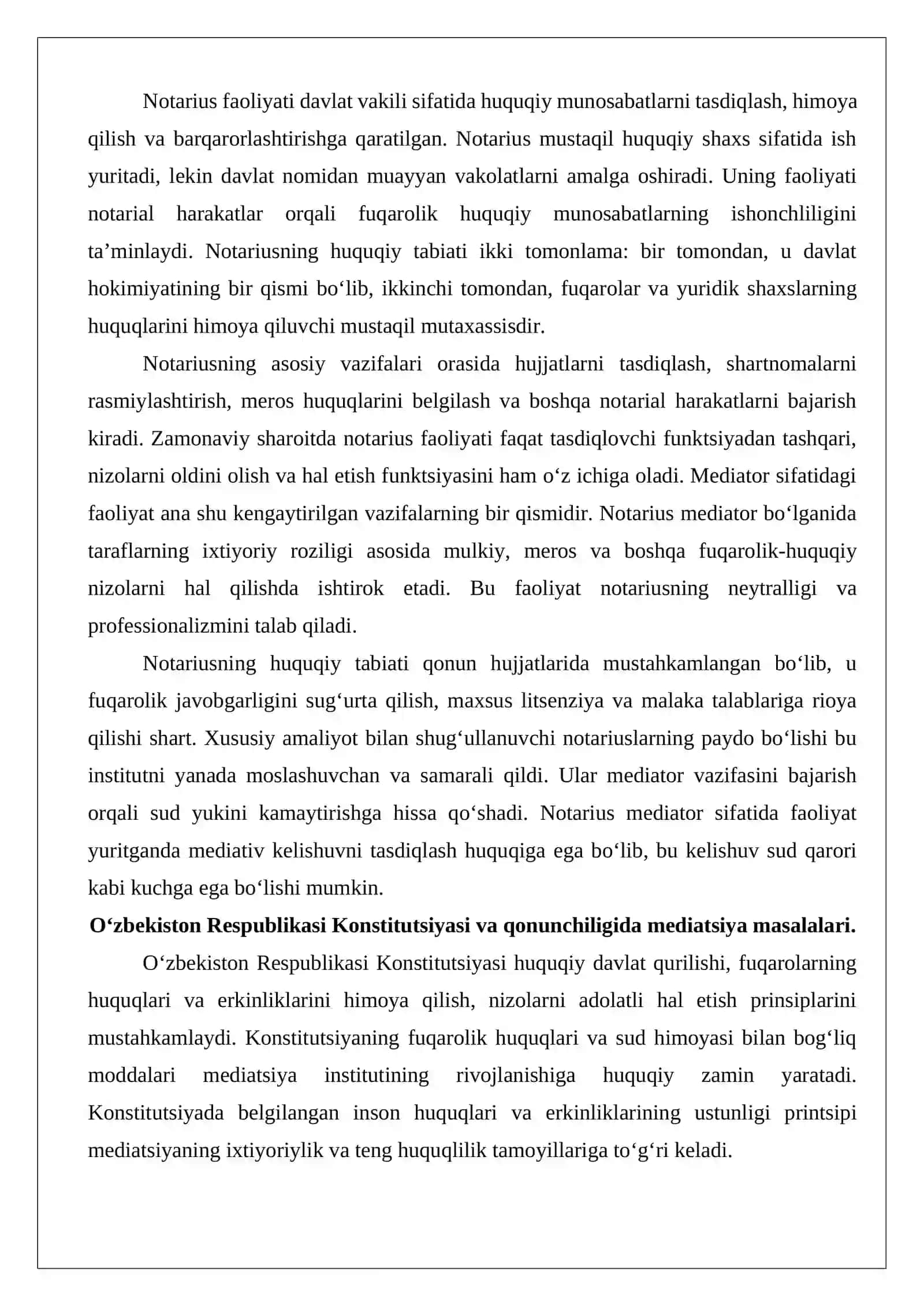 Notariusning mediator vazifasini bajarish 4