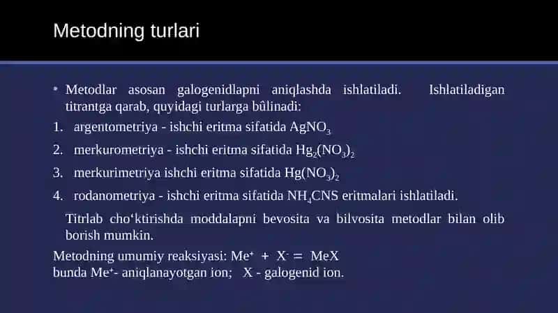 CHO‘KTIRISH REAKTSIYASI ASOSIDA TITRLASH 4