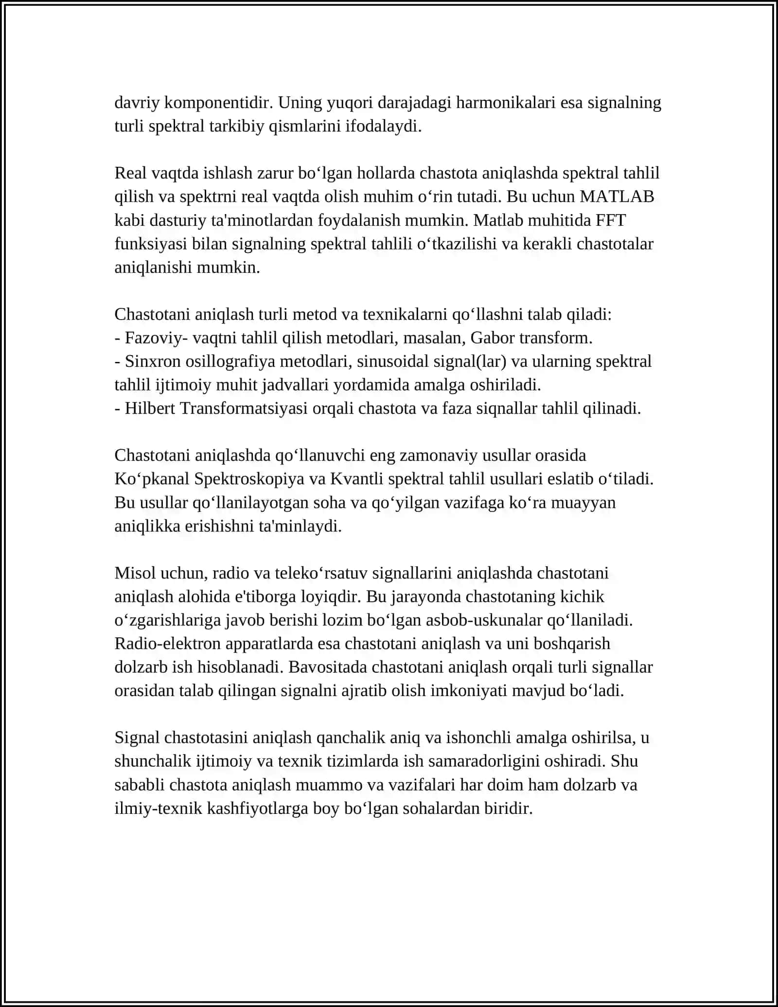 SIGNAL CHASTOTASI VA FAZASI 4