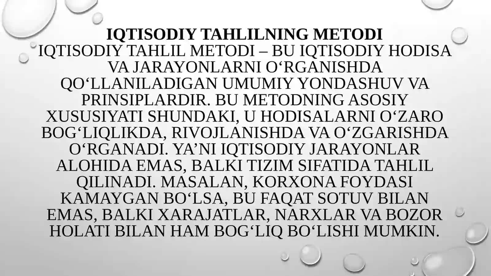 Iqtisodiy tahlilning metodi va usullari 4