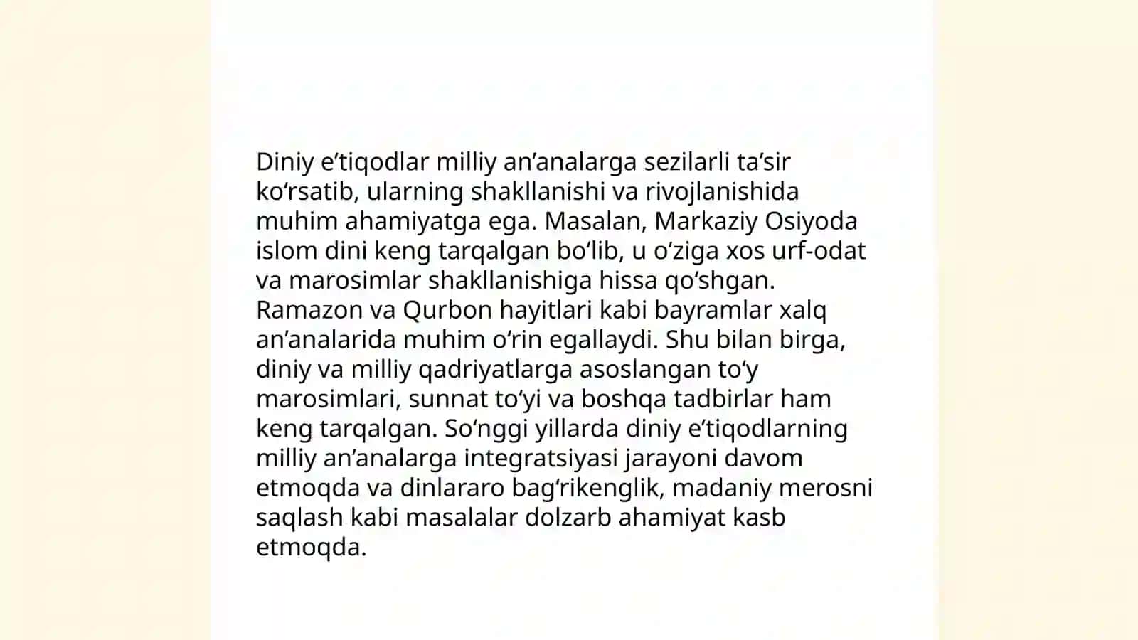 Milliy munosabatlar va diniy e’tiqodlarning uyg’unligi 4