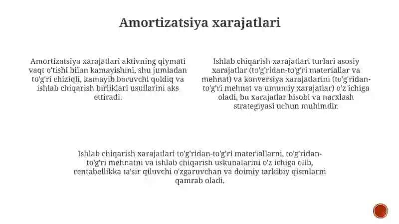 Ishlab chiqarish (korxona) xarajatlari, uning tarkibi va turlari 4