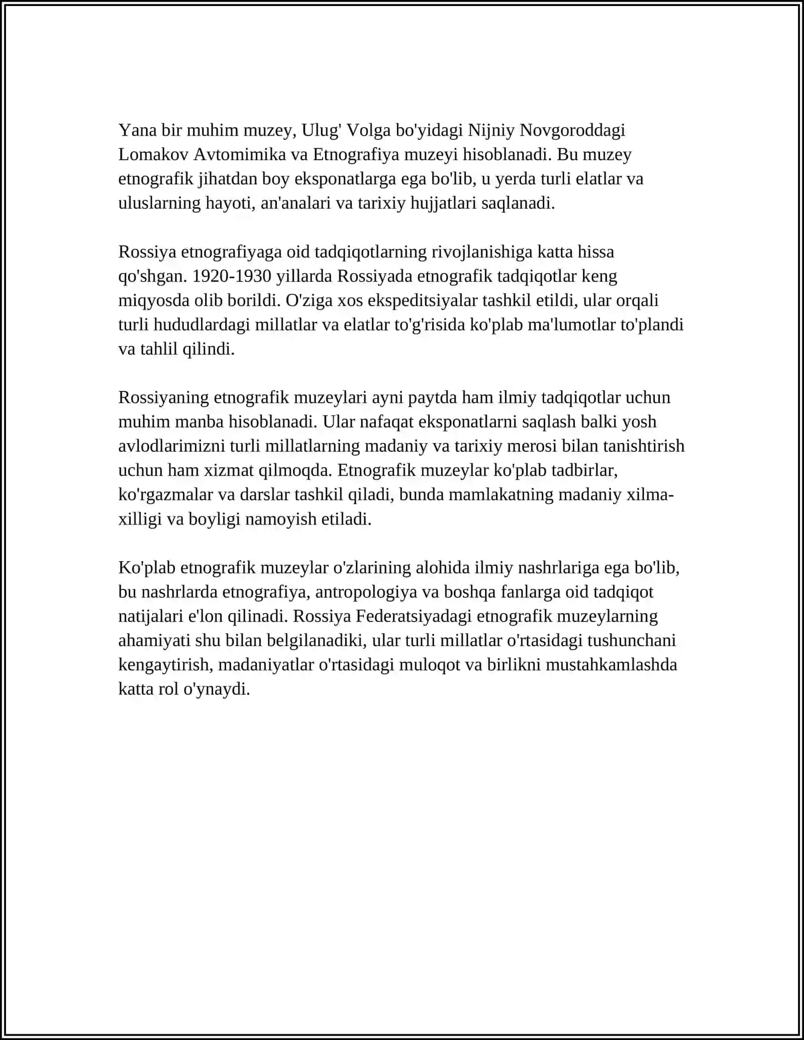 ROSSIYADA ETNOGRAFIK MUZEYLAR 4
