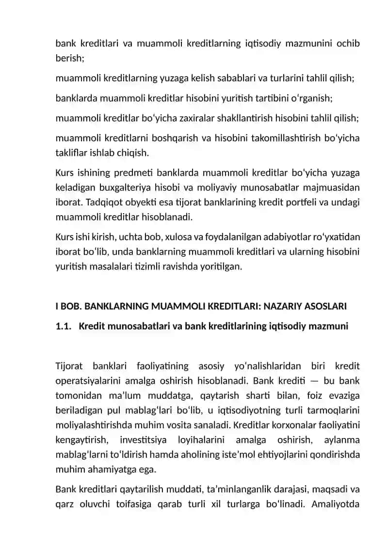 Banklarning muammoli kreditlari va ularning hisobi 4