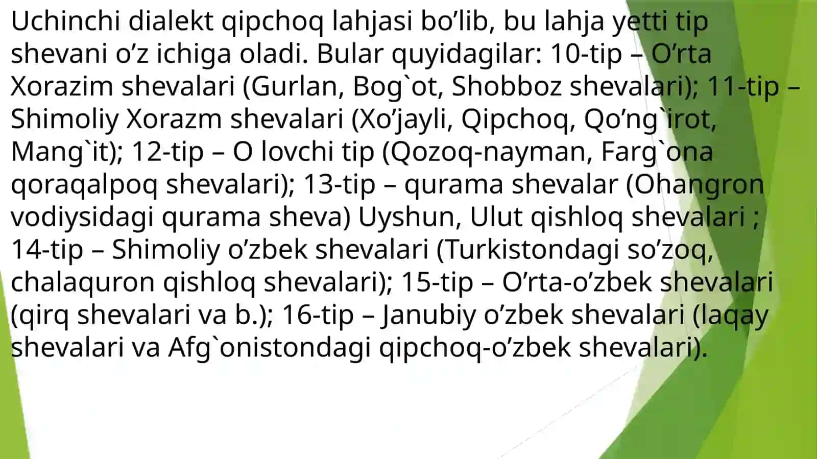 Qipchoq lahjasining asosiy xususiyatlari 4